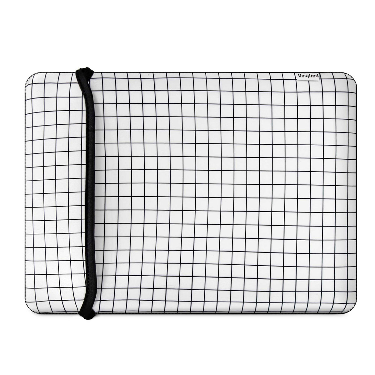 White Grid MacBook Sleeve - Uniqfind