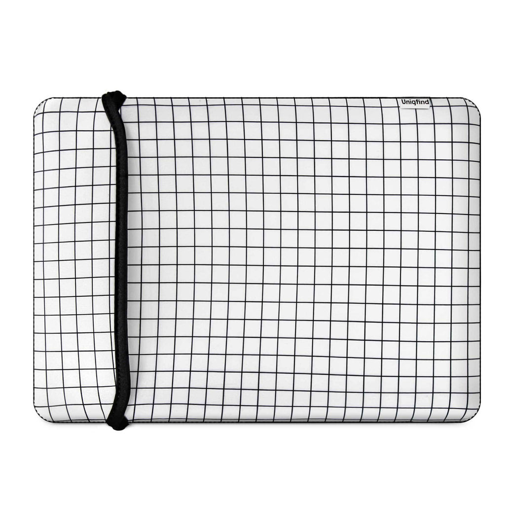 White Grid Up to 14-inch Laptop Sleeve