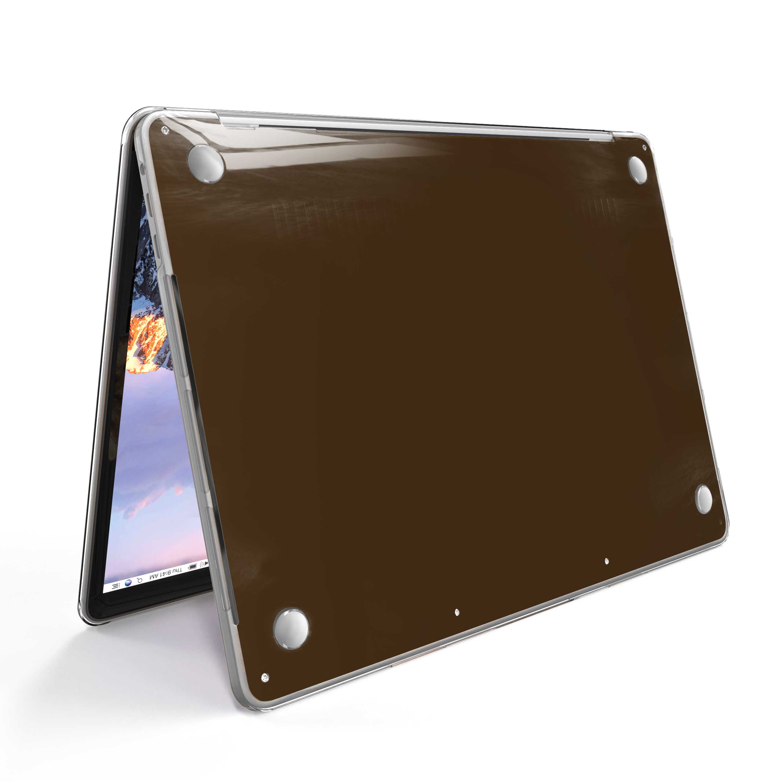 Chocolate Brown MacBook Case + Skin-MacBook Pro 13” (2022 M2)-Top + Bottom-Skin + Case