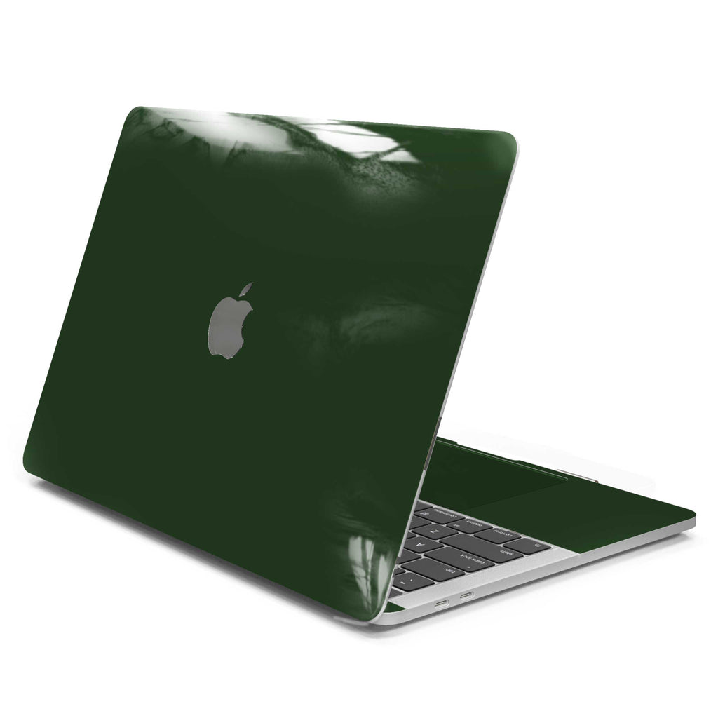 Forest Green MacBook Case + Skin-MacBook Pro 13” (2022 M2)-Top + Interior + Bottom-Skin + Case