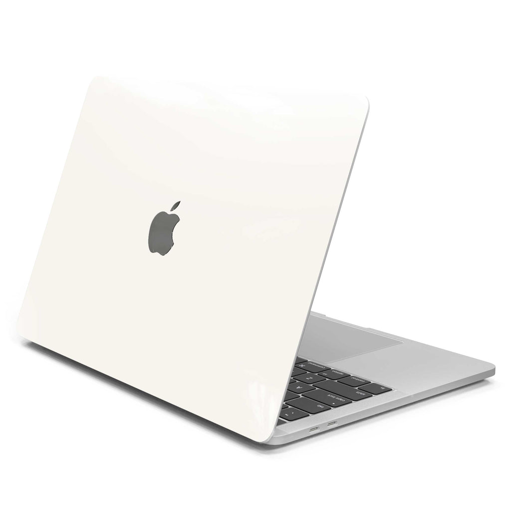 Ivory White MacBook Case + Skin-MacBook Pro 13” (2022 M2)-Top + Interior + Bottom-Skin + Case