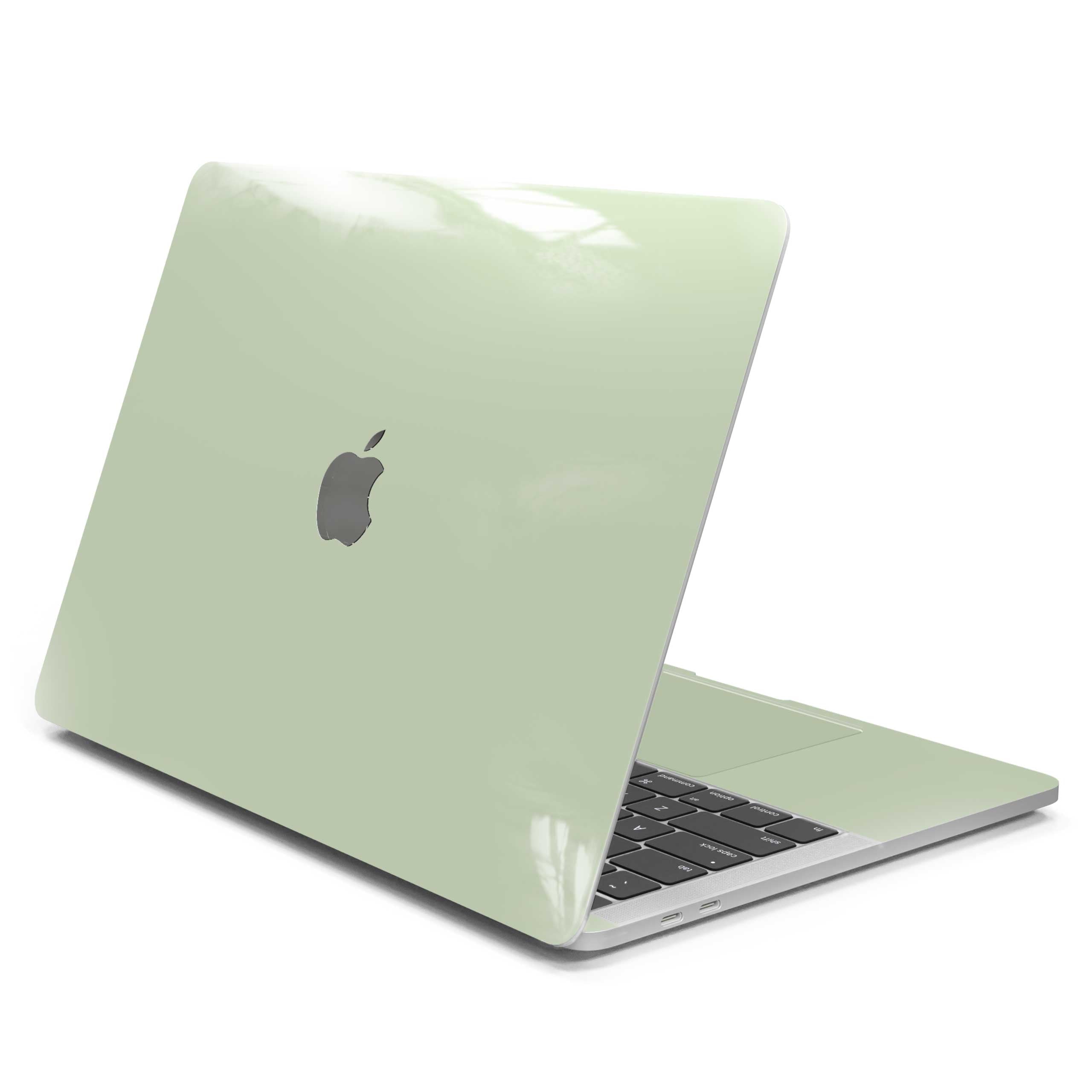Sage Green MacBook Case + Skin-MacBook Pro 13” (2022 M2)-Top + Interior + Bottom-Skin + Case