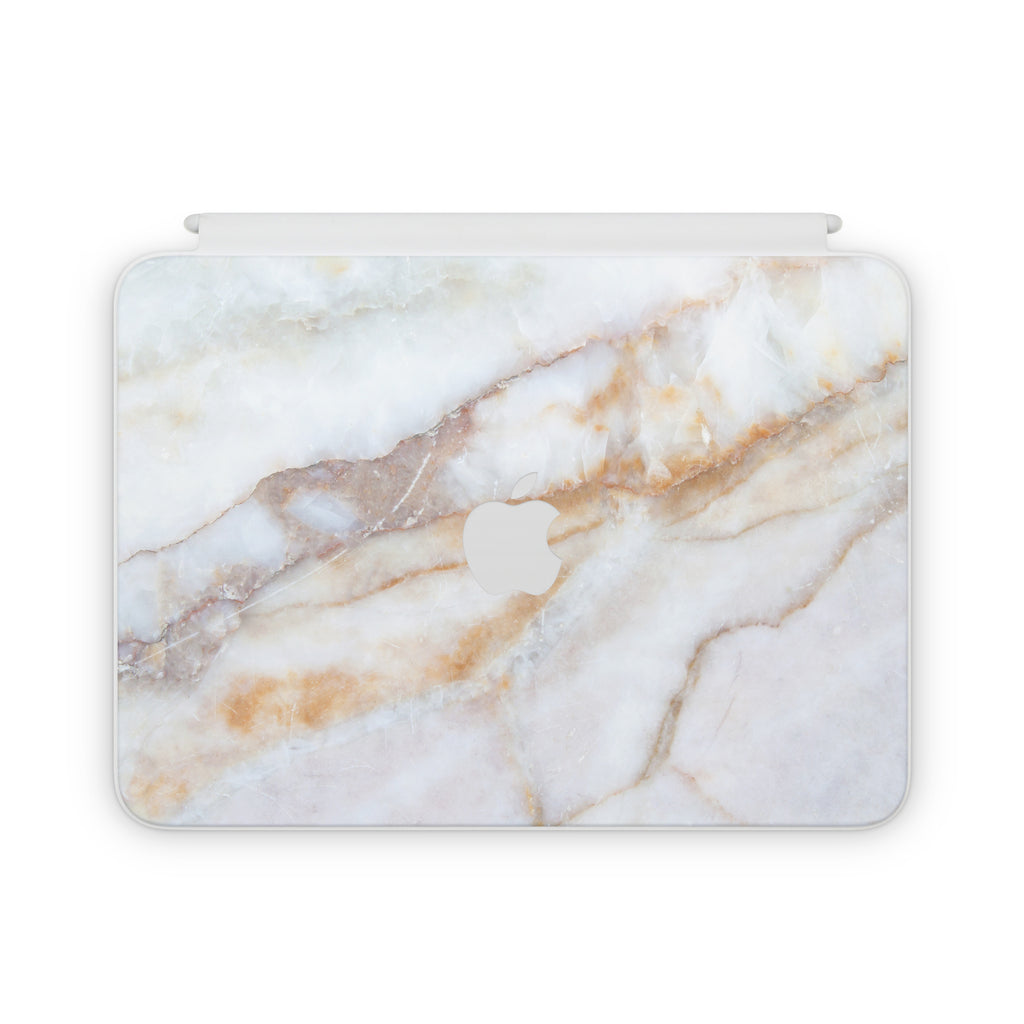 Vanilla Marble Magic Keyboard Folio Skin