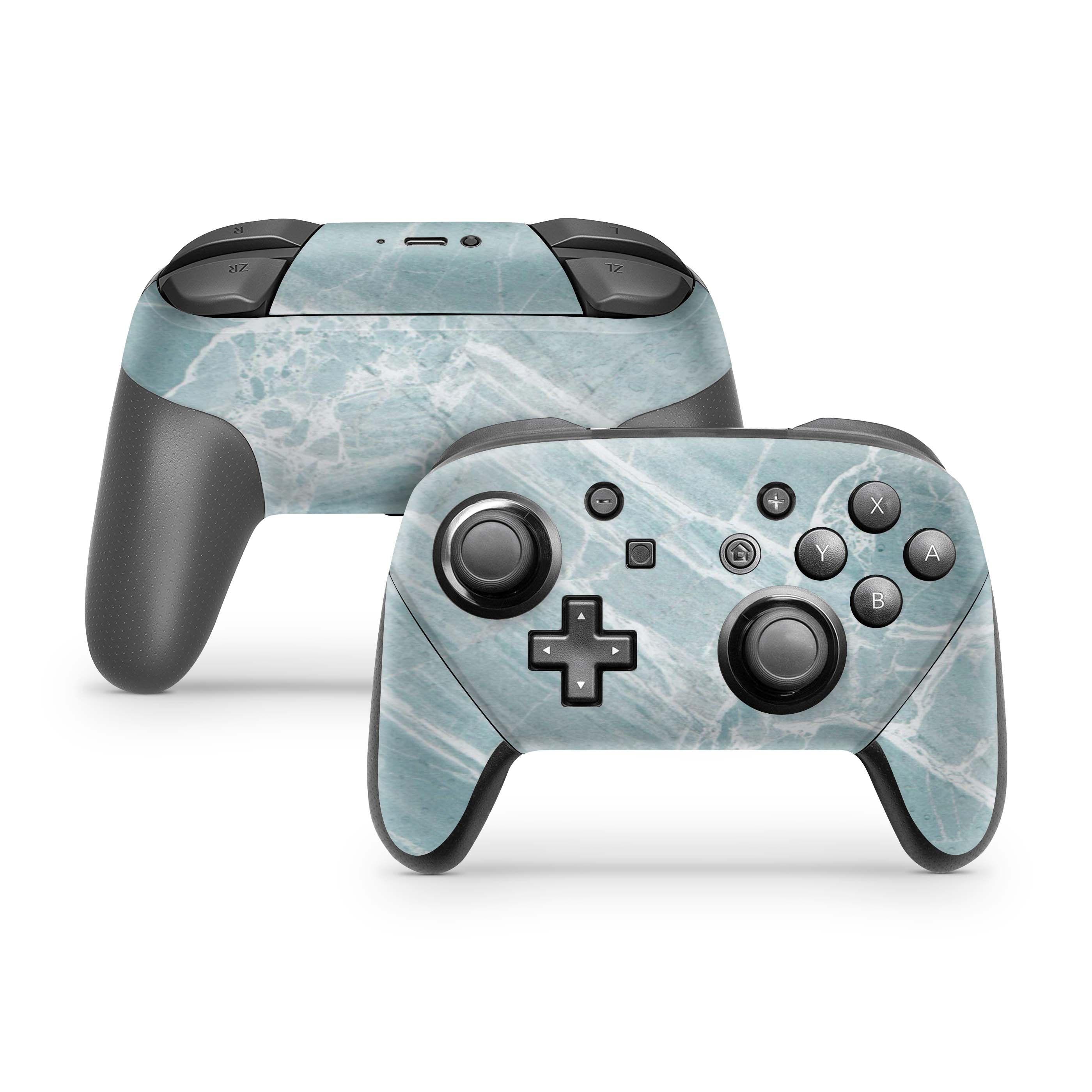 Mint Marble Nintendo Switch Pro Controller Skin