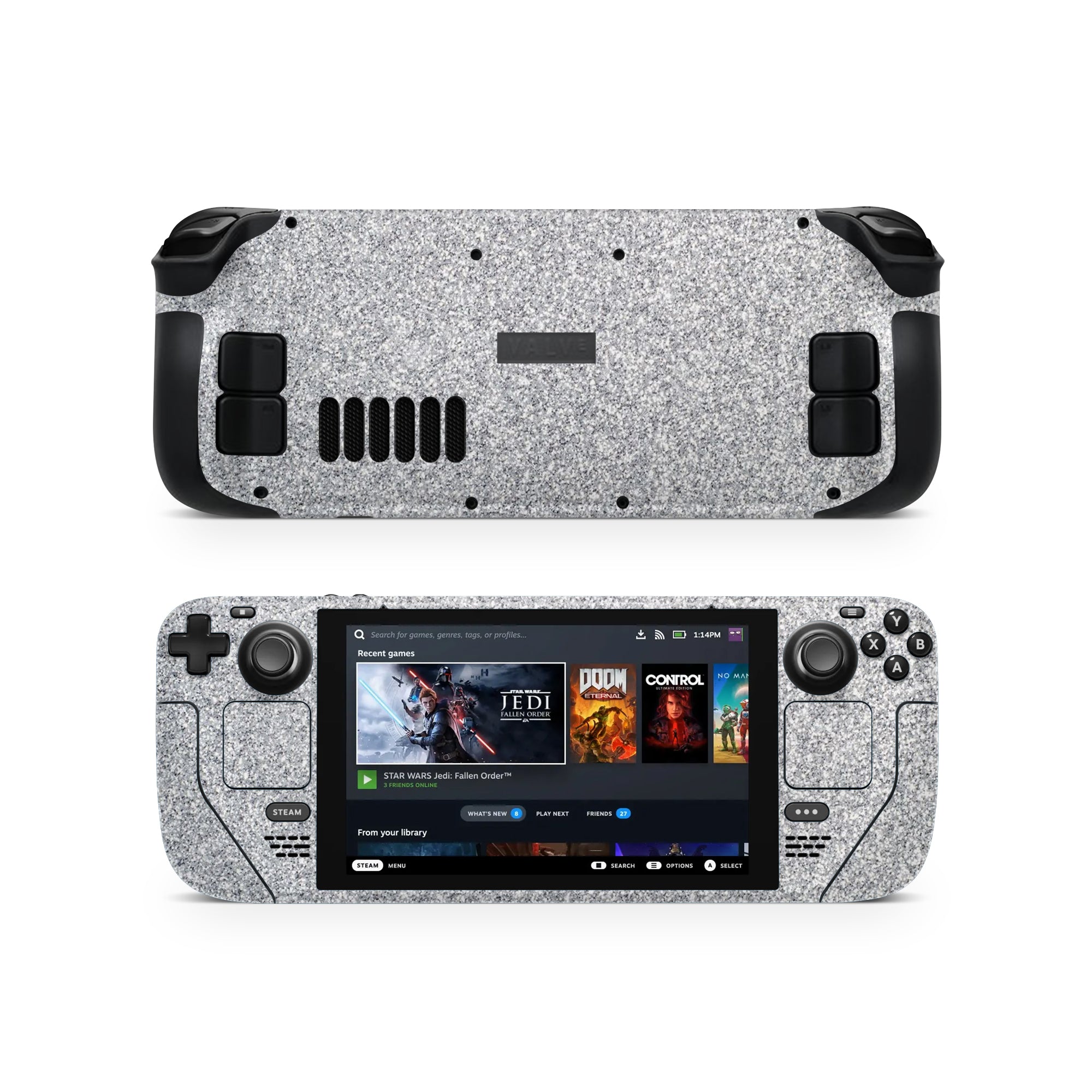 Blanc Glitter Steam Deck Skin