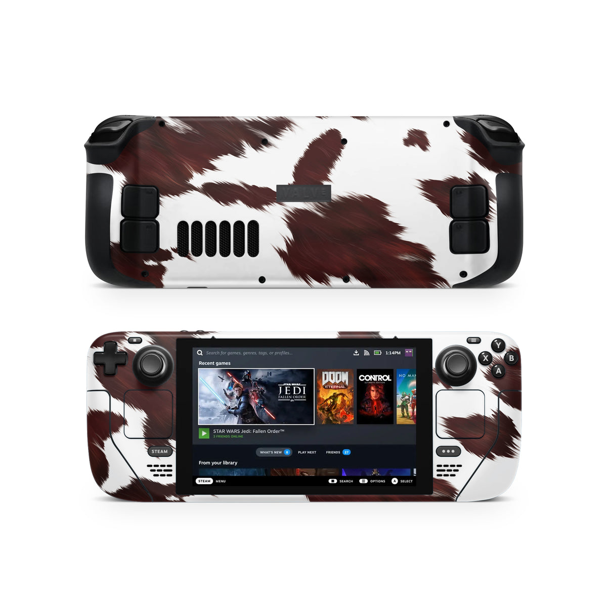 Cowhide Steam Deck Skin