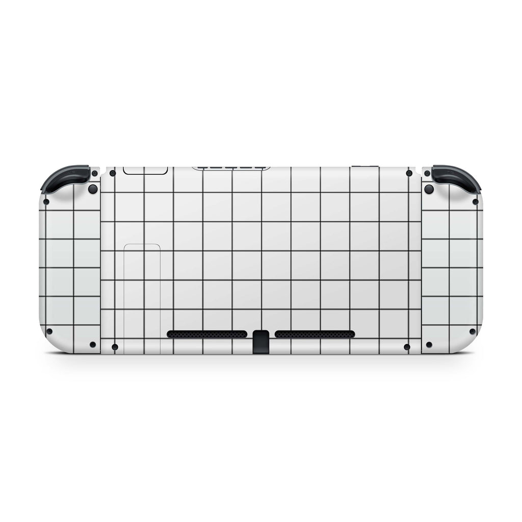 White Grid Nintendo Switch Sticker
