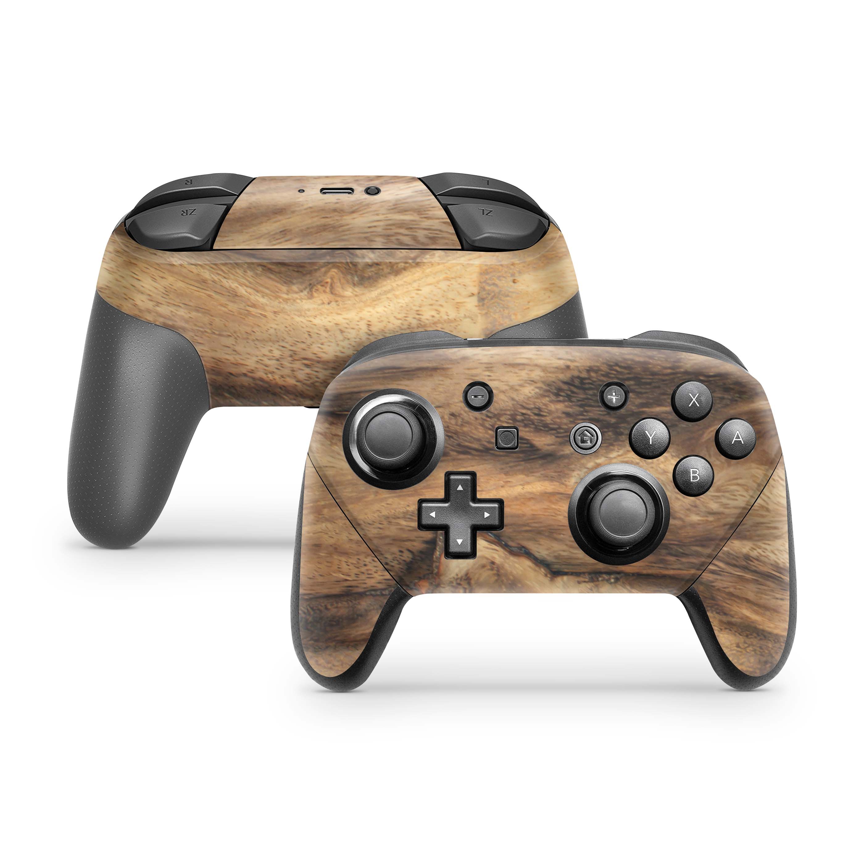 Wood Nintendo Switch Pro Controller Skin