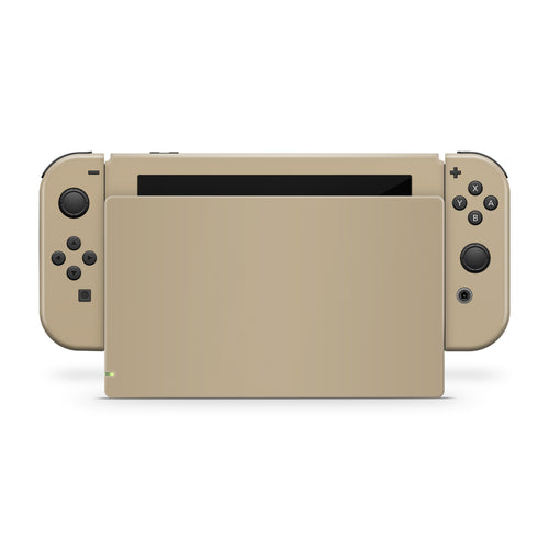 biscuit beige nintendo switch console and dock