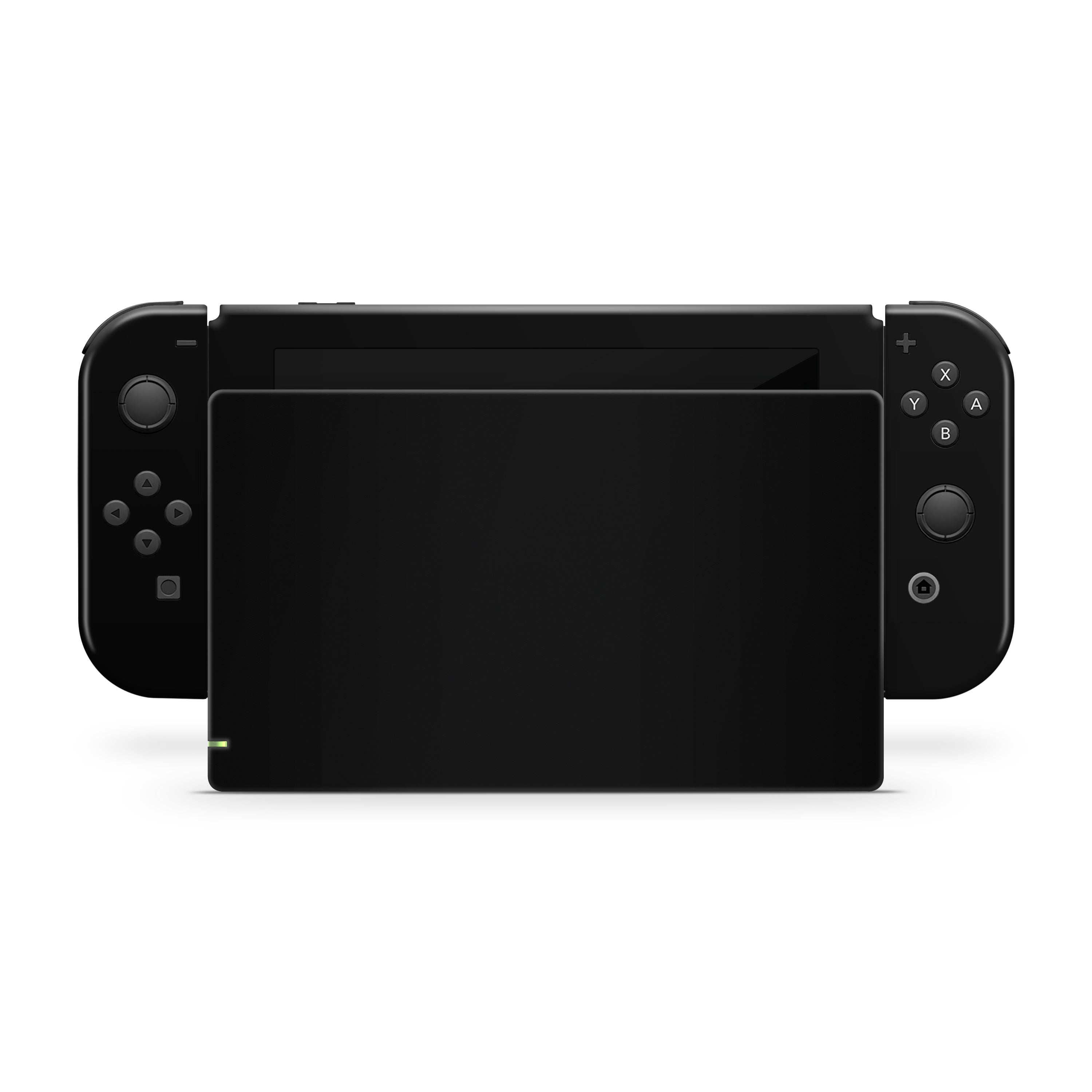 black nintendo switch console and dock
