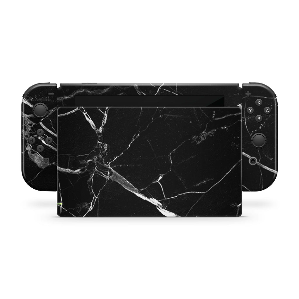 Black Hyper Marble Nintendo Switch Skin