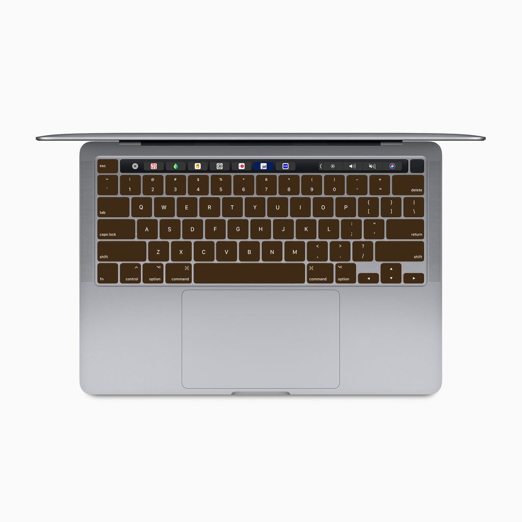 chocolate brown internal macbook keyboard skin