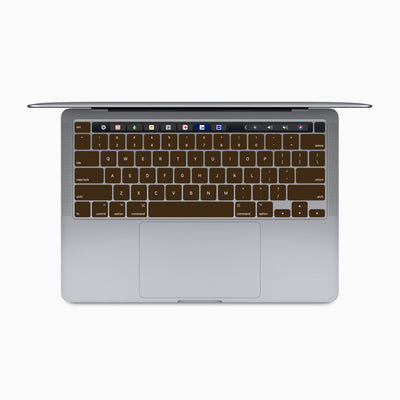Protection de clavier MacBook marron chocolat