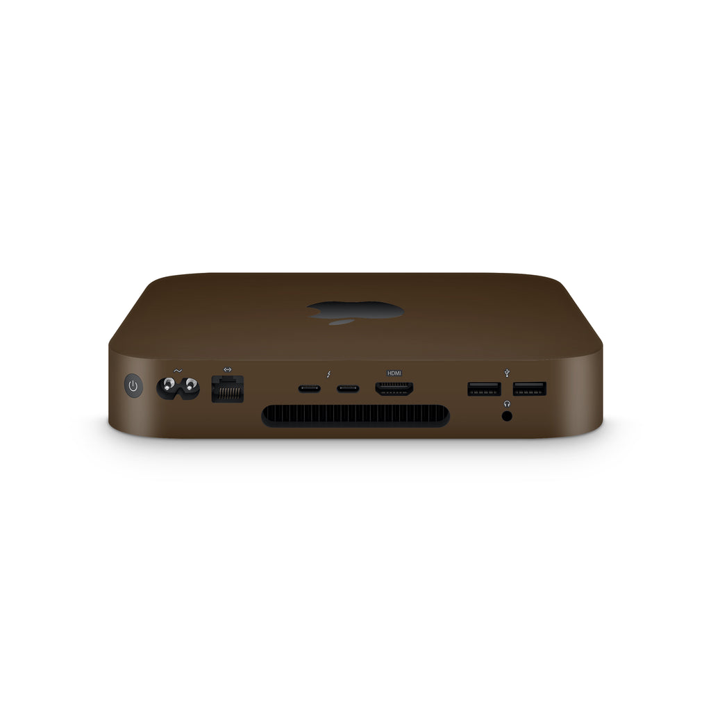 chocolate brown mac mini skin side view