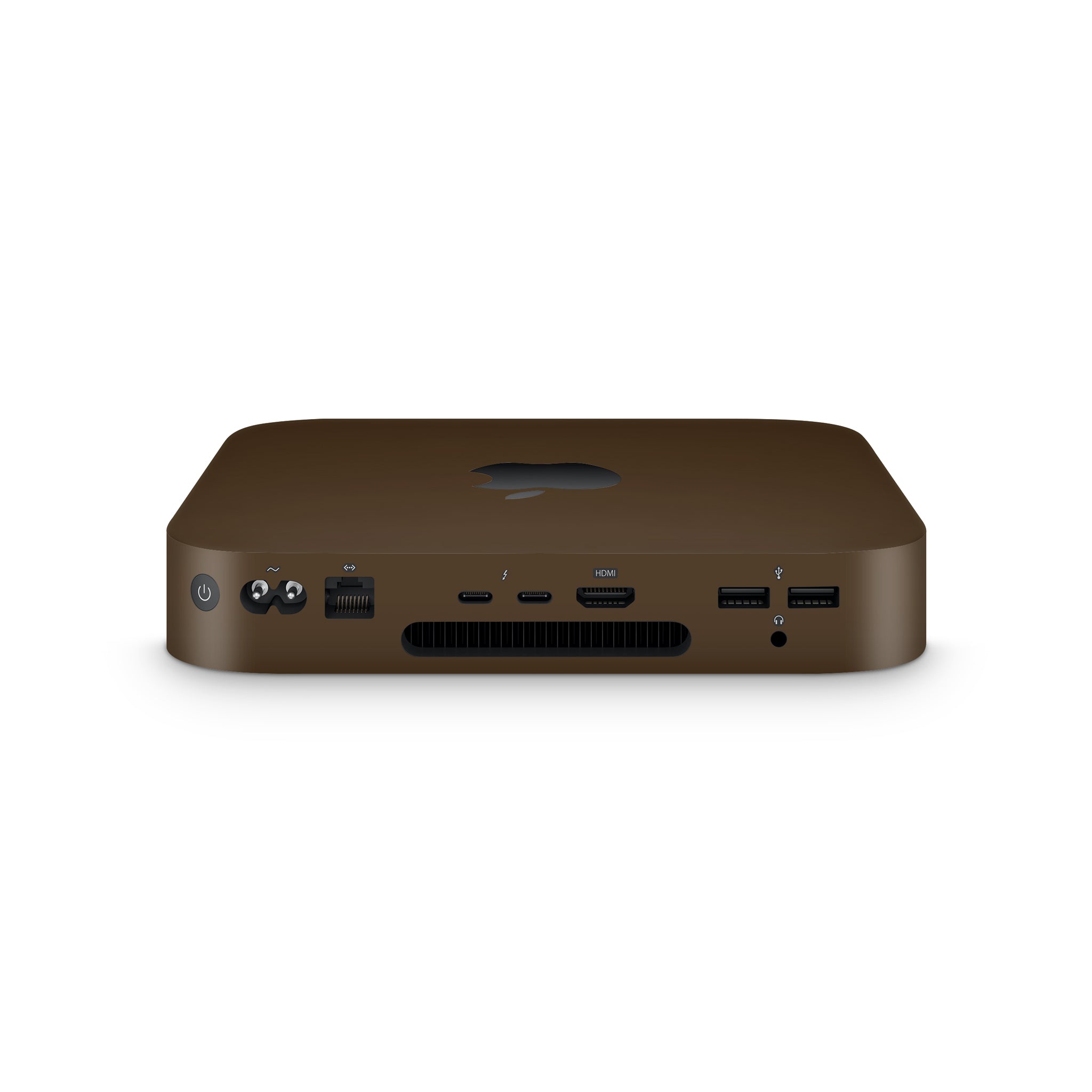 chocolate brown mac mini skin side view