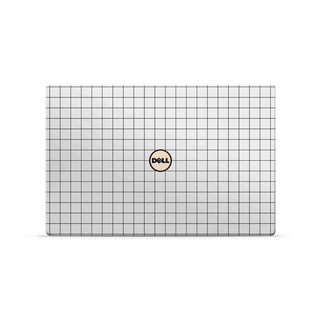 white grid dell skin