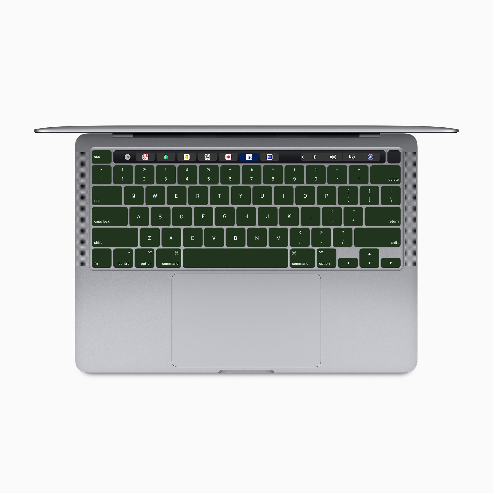 forest green internal macbook keyboard skin