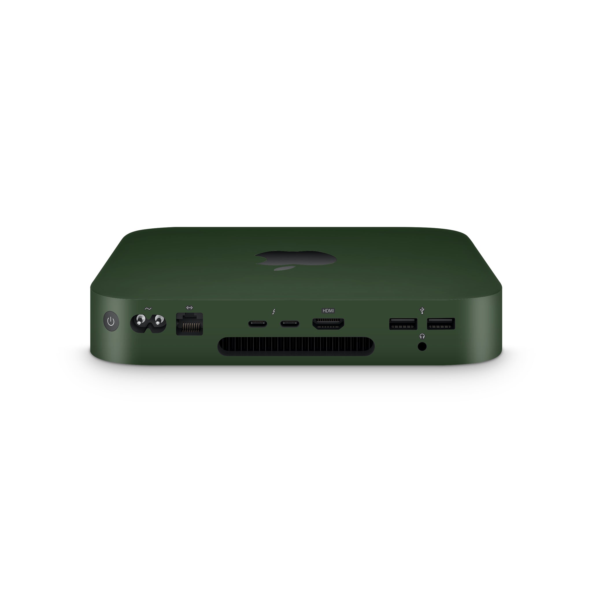 forest green mac mini skin side view