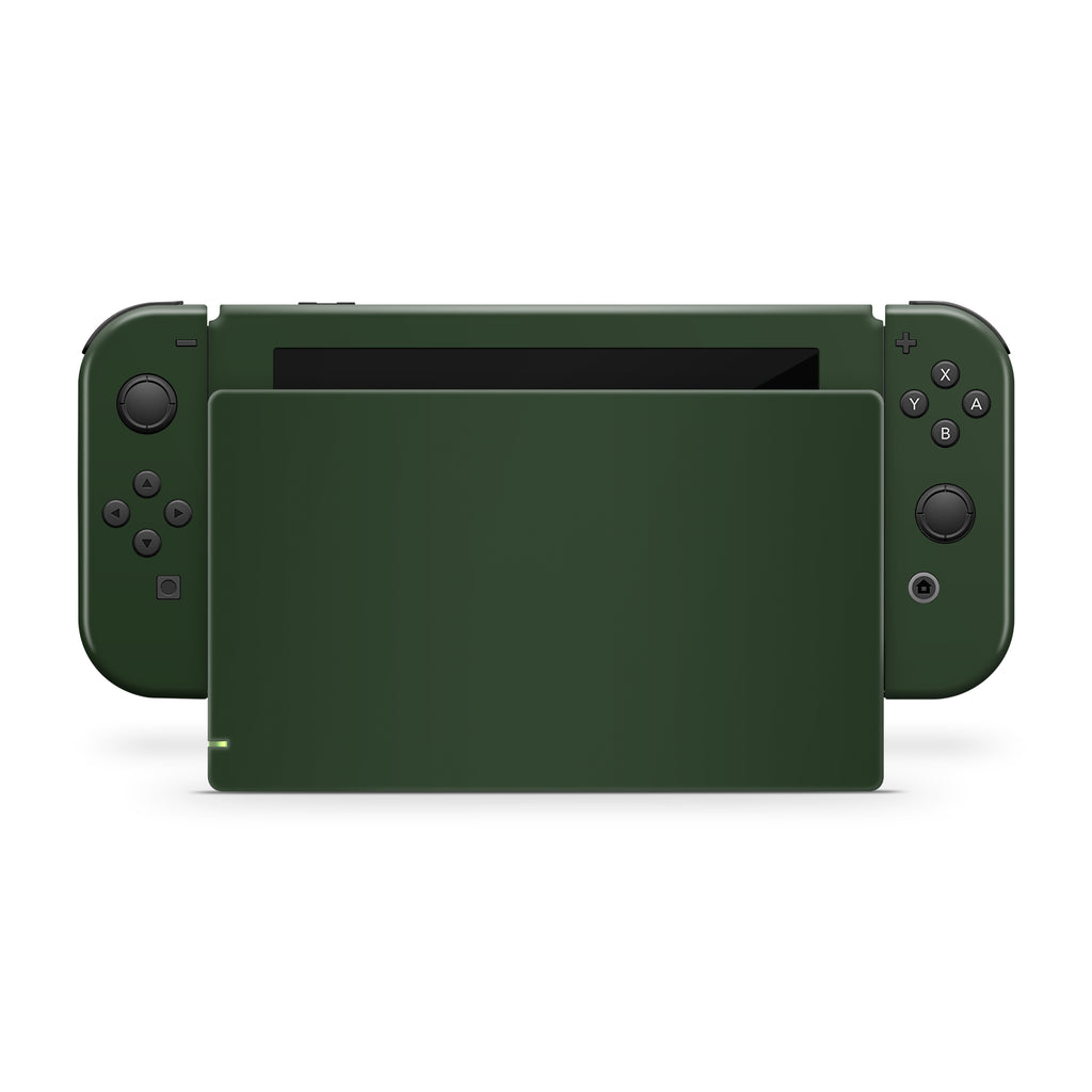 forest green nintendo switch console and dock