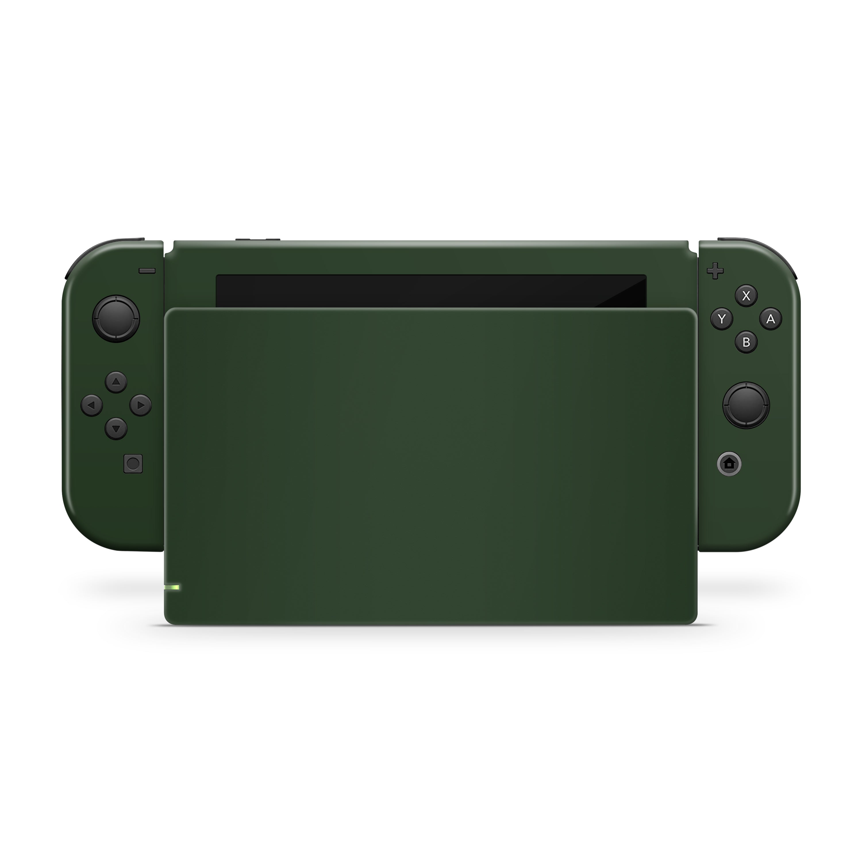 forest green nintendo switch console and dock