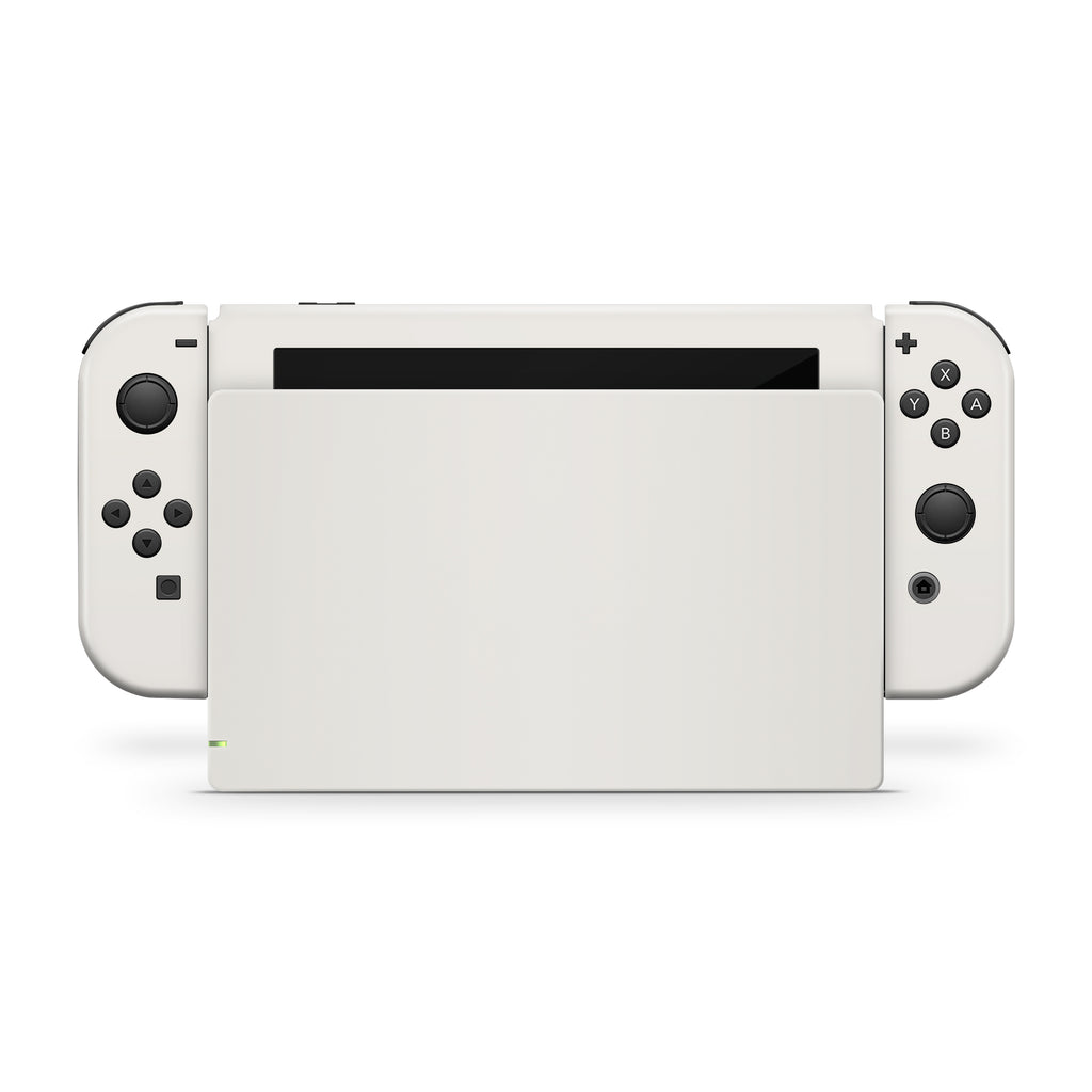 ivory white nintendo switch console and dock