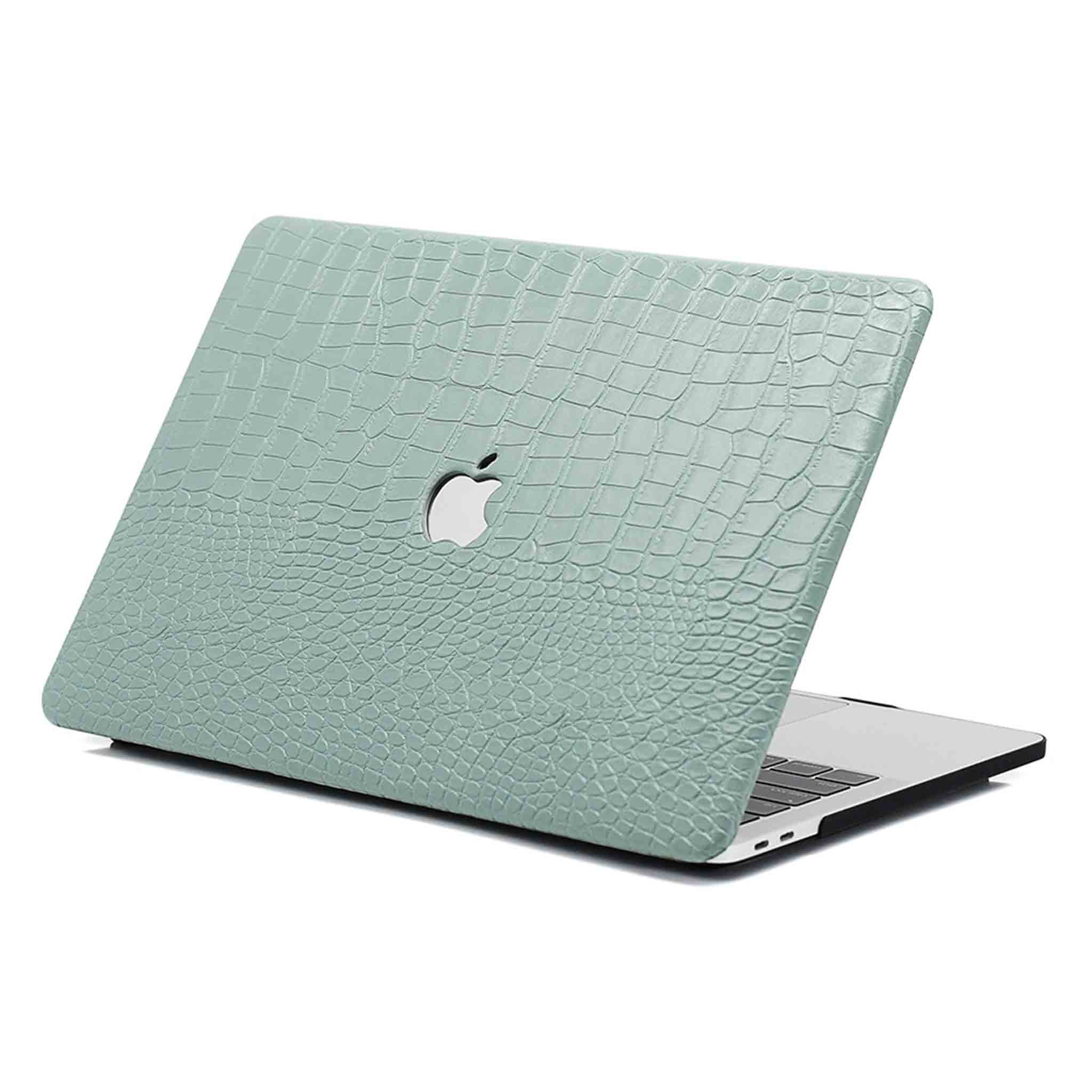 mint crocodile macbook case