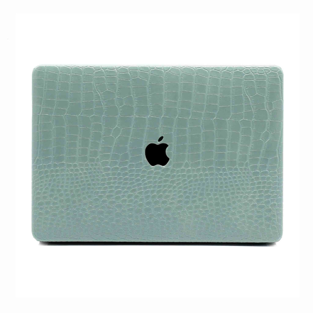mint faux crocodile macbook case