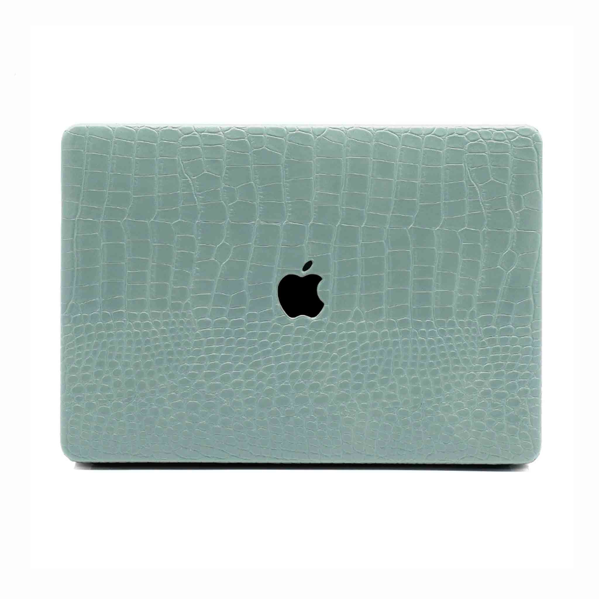 mint faux crocodile macbook case