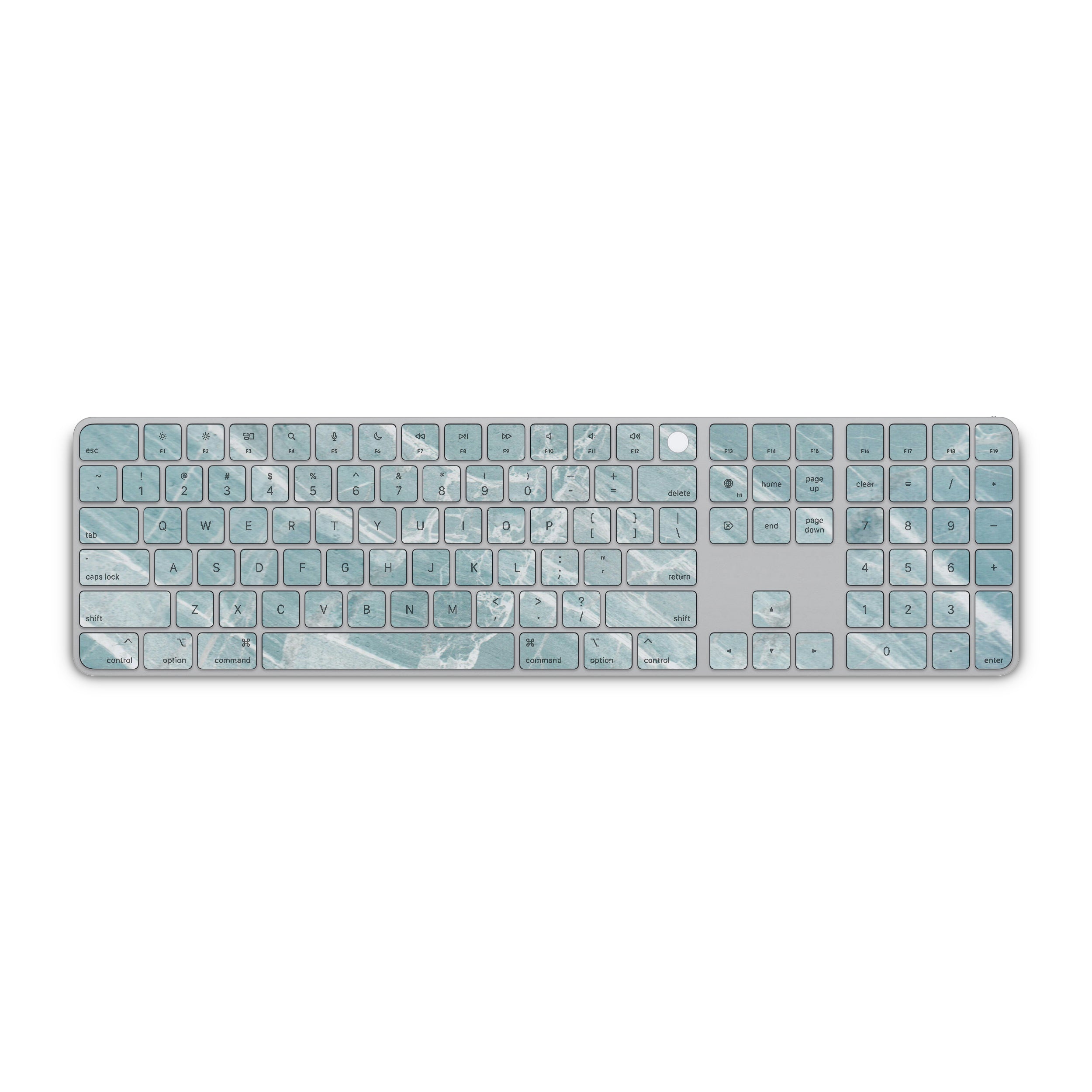 Mint Marble Magic Keyboard Skin