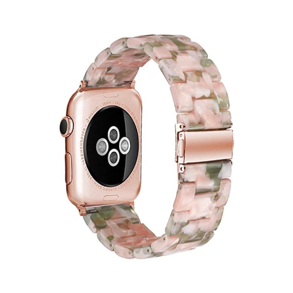 Pink and Green Tortoise Shell Apple Watch Strap