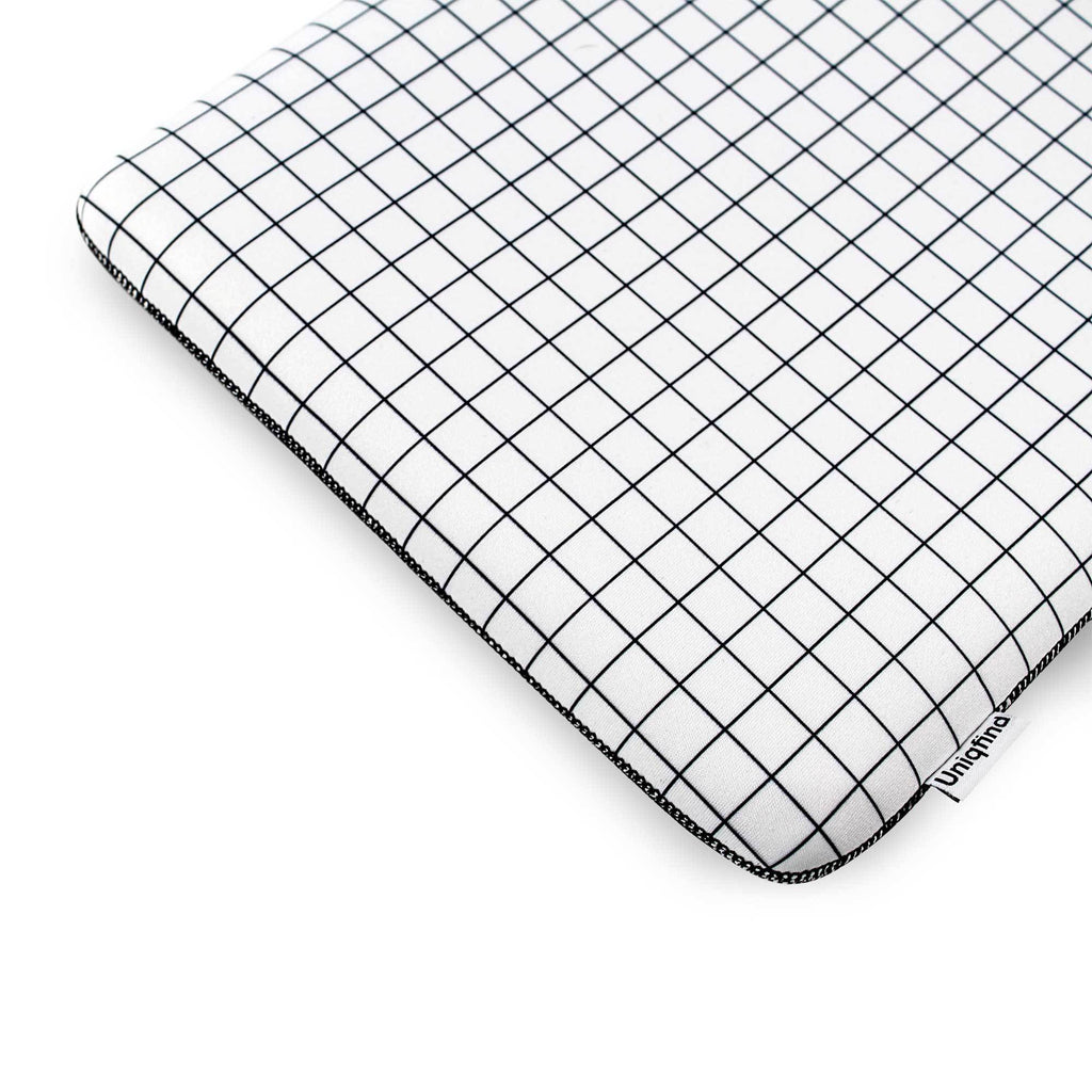 White Grid Up to 14-inch Laptop Sleeve