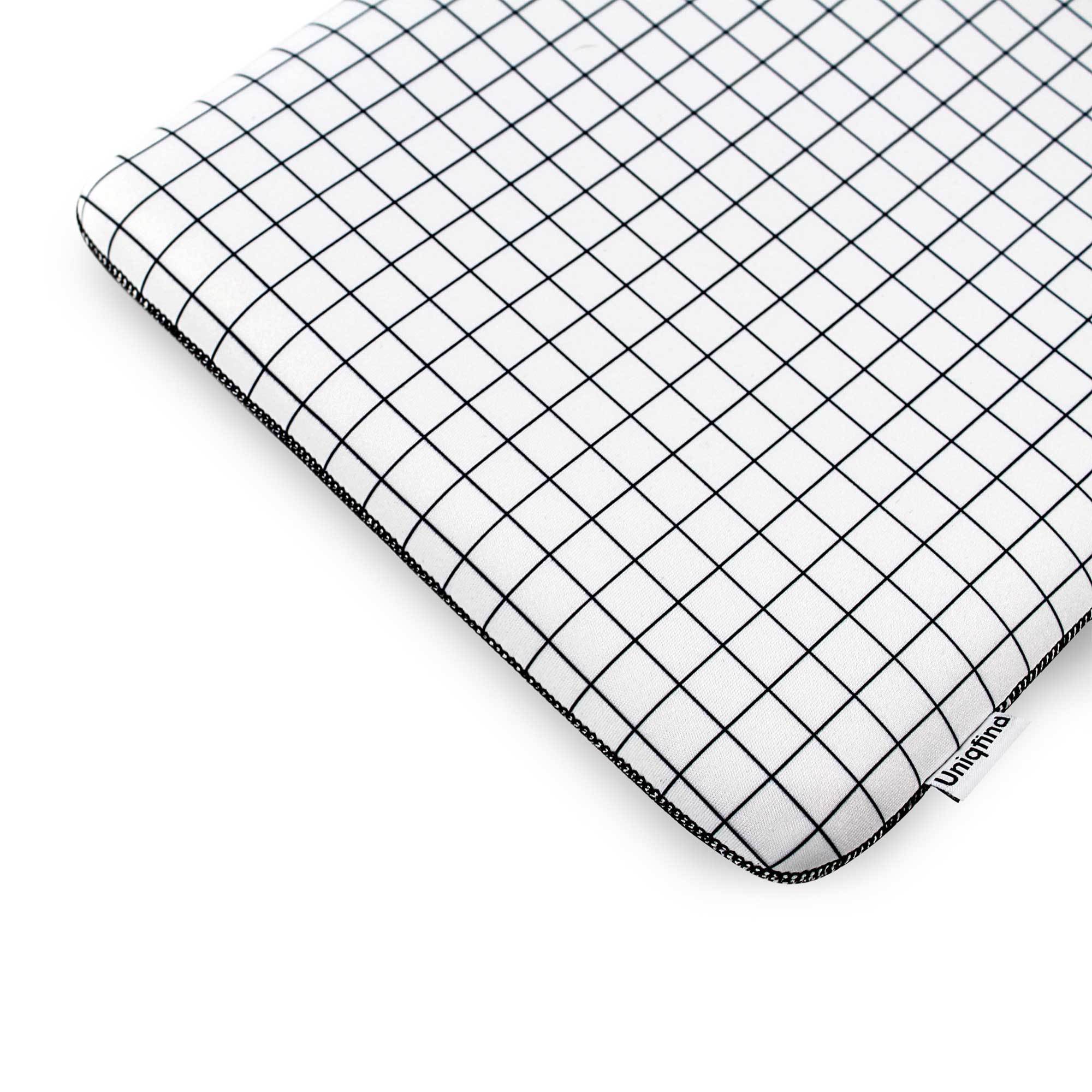 White Grid Up to 14-inch Laptop Sleeve