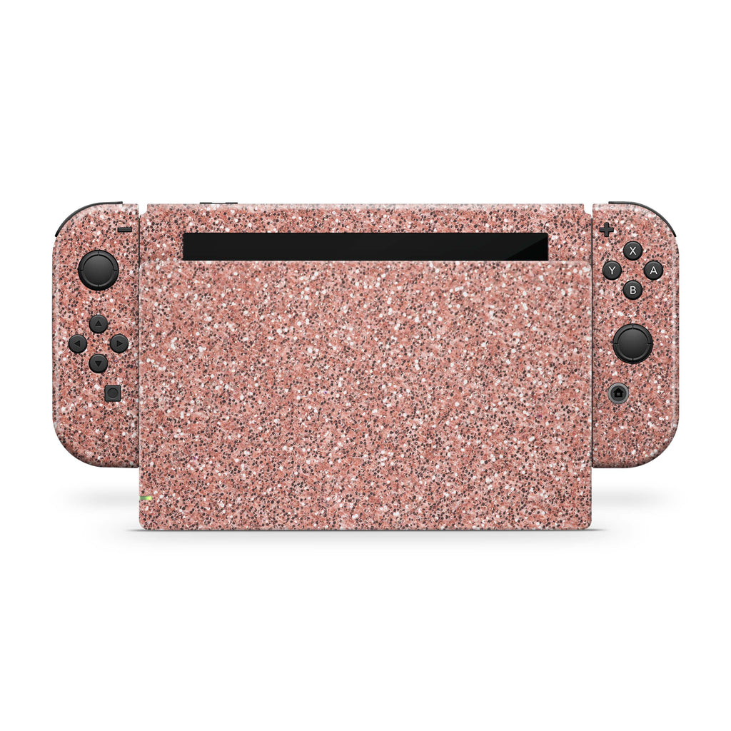 Rose Glitter Nintendo Switch Skin
