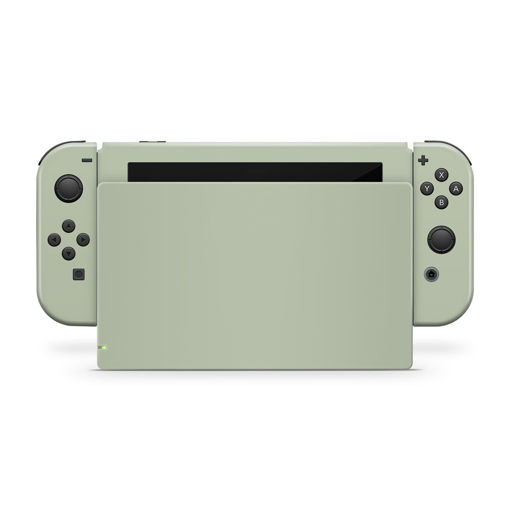 sage green nintendo switch console and dock