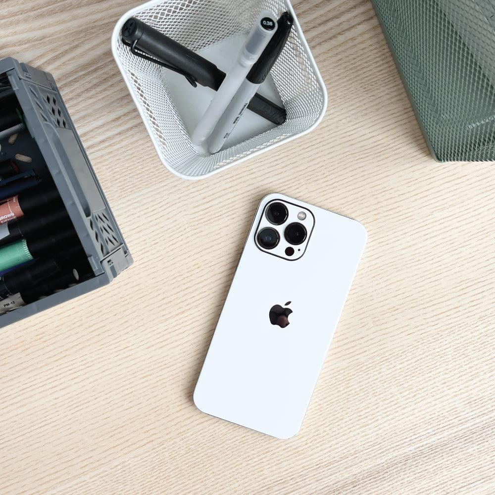 solid white iphone skin