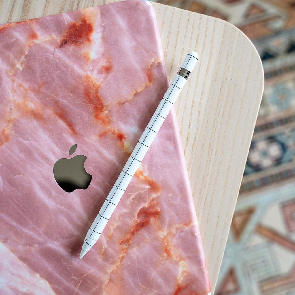White Grid Line Apple Pencil Skin