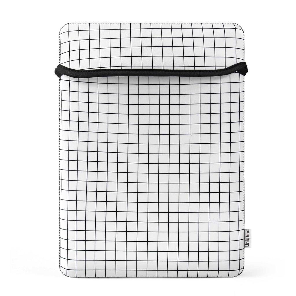 White Grid Up to 14-inch Laptop Sleeve