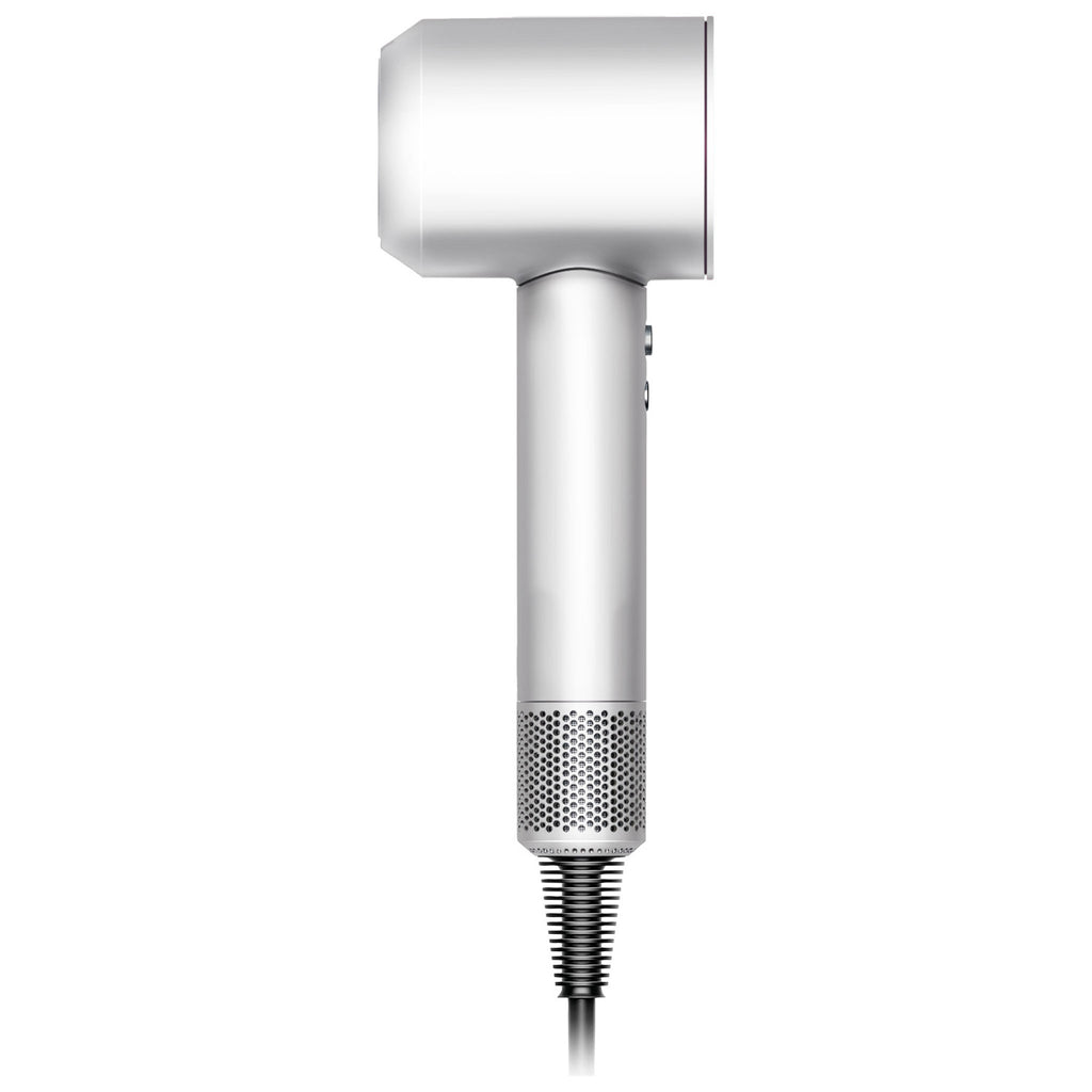 white dyson hair dryer skin