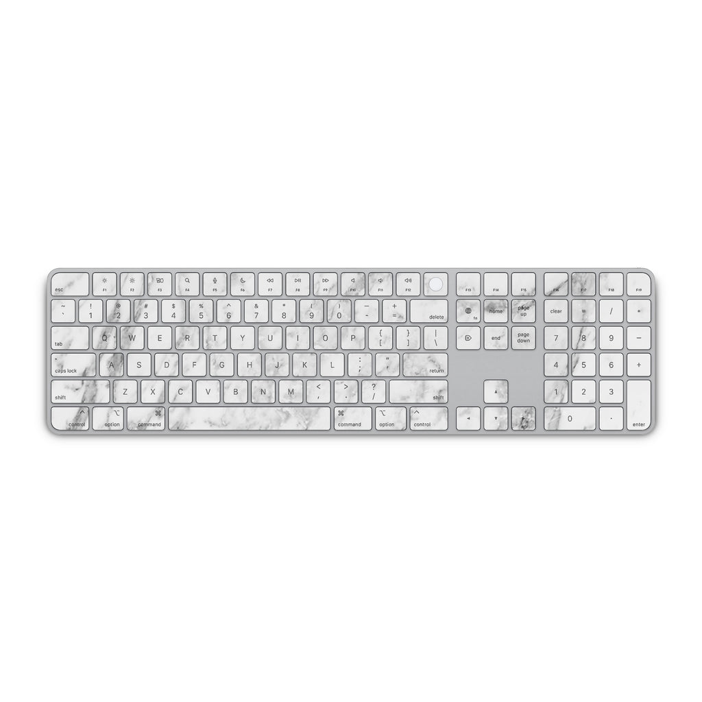 White Marble Magic Keyboard Skin