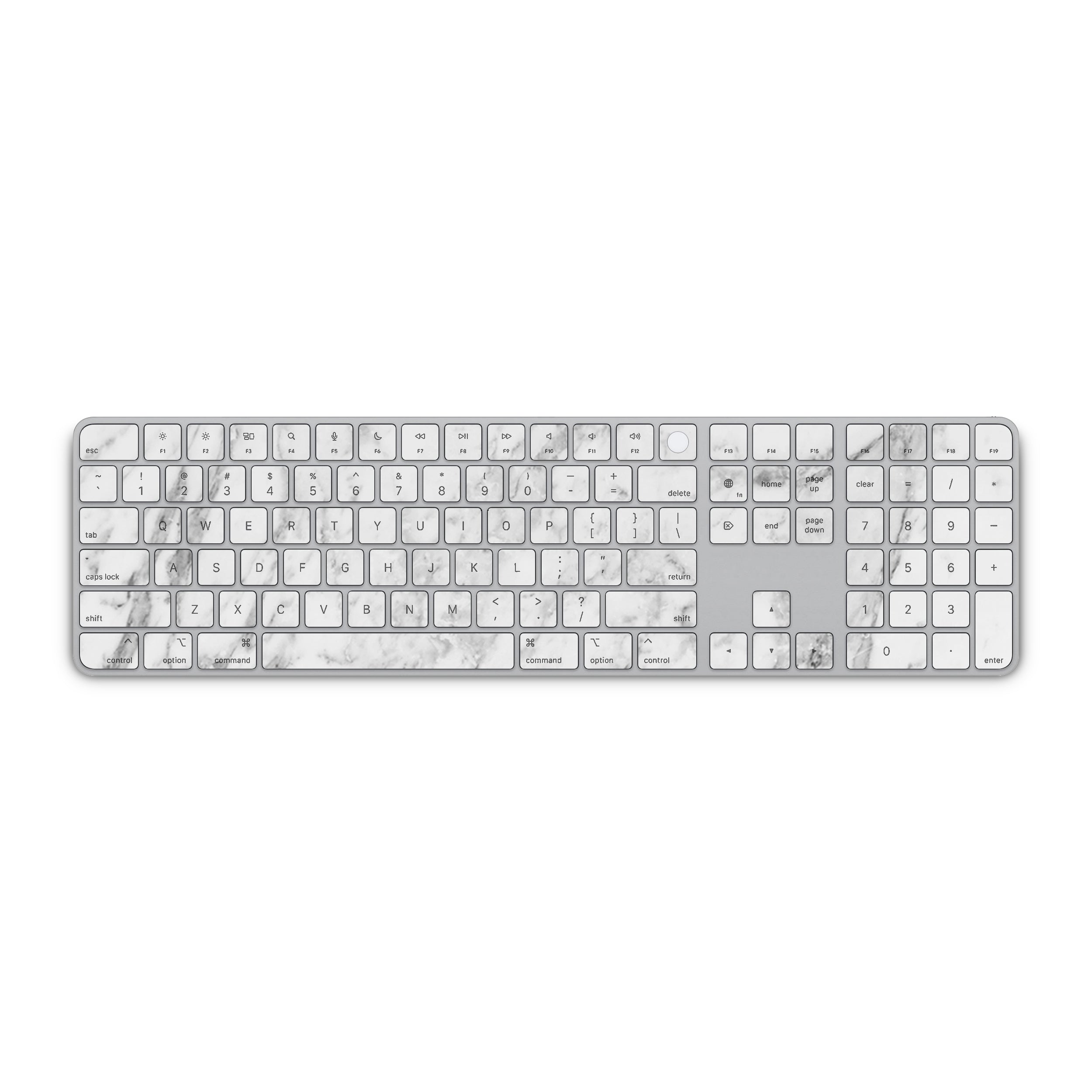 White Marble Magic Keyboard Skin