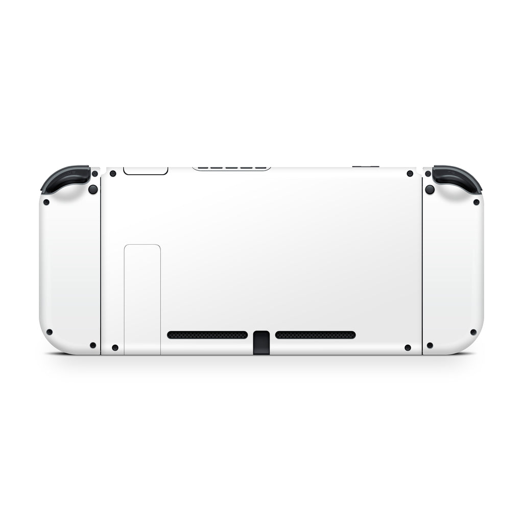 white nintendo switch back console
