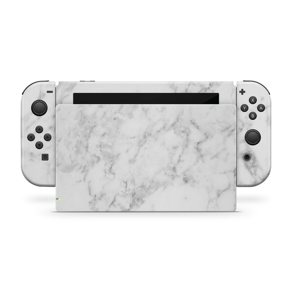 White Marble Nintendo Switch Skin